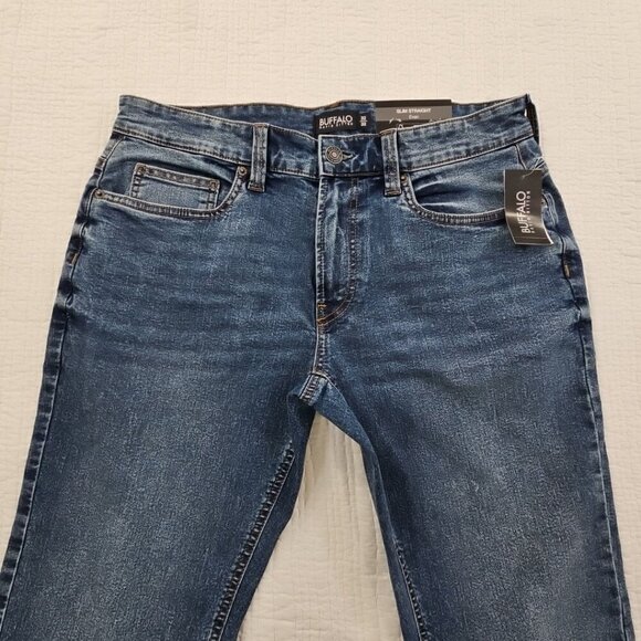 Buffalo David Bitton Evan Jeans Men's 32x32 NEW Medium Wash Straight Stretch NWT - Picture 3 of 16